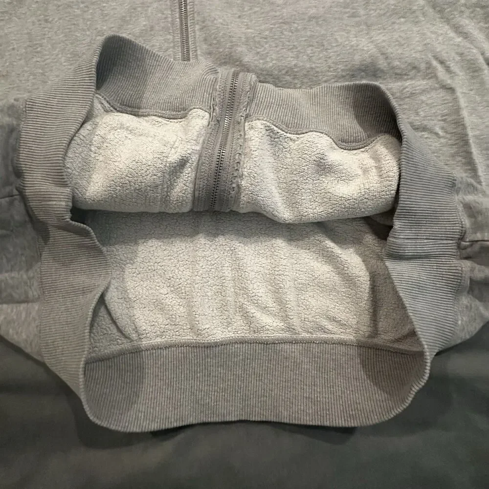 Air Jordan Hoodie Mens 2XL Full Zip Jumpman Logo Gray Fleece Mock Neck